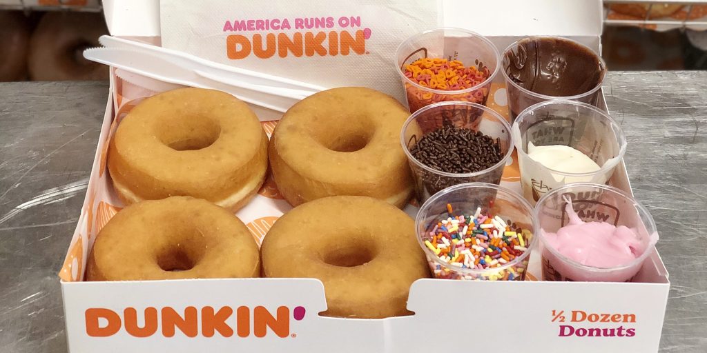 How much is a dozen donuts at Dunkin Donuts?