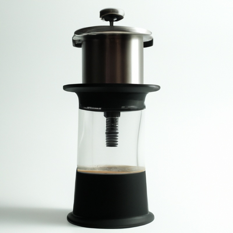 AeroPress brewing coffee