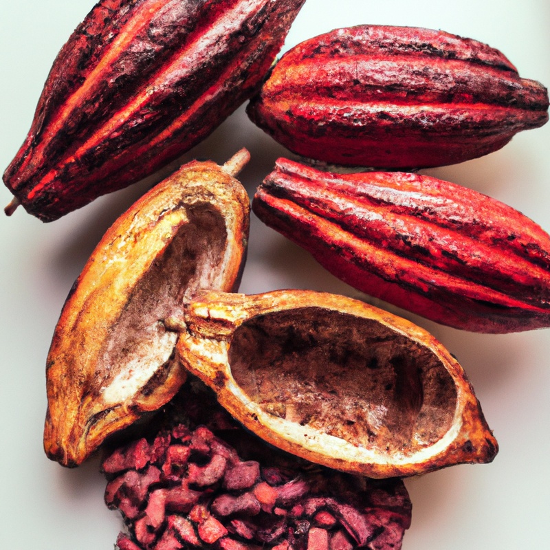 Cocoa beans brewing.