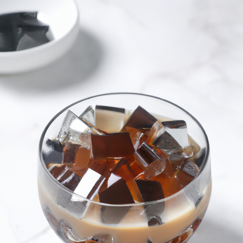 Coffee jelly dessert