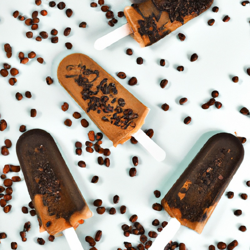 Coffee popsicles with various cold brew flavors