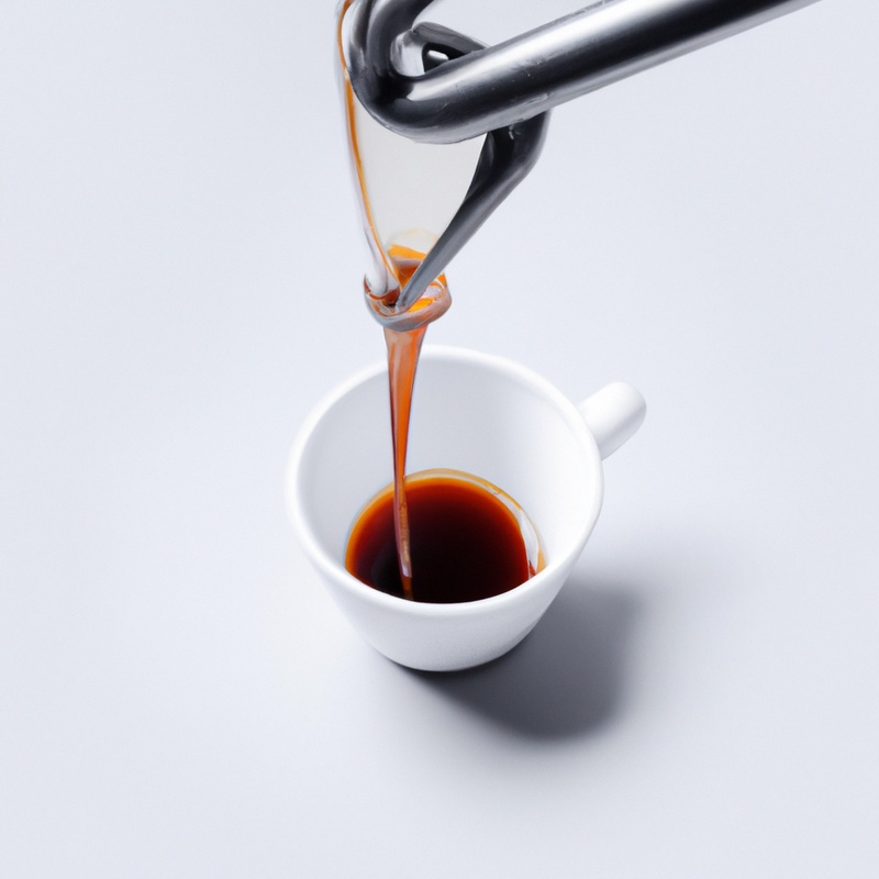 Coffee syrup pouring