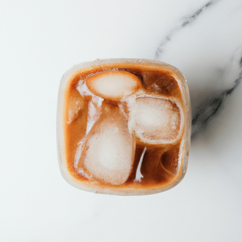 Frozen coffee cubes.