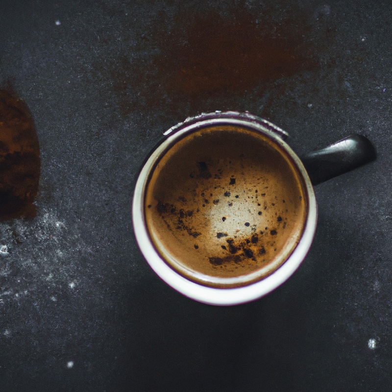 Steaming coffee grounds.