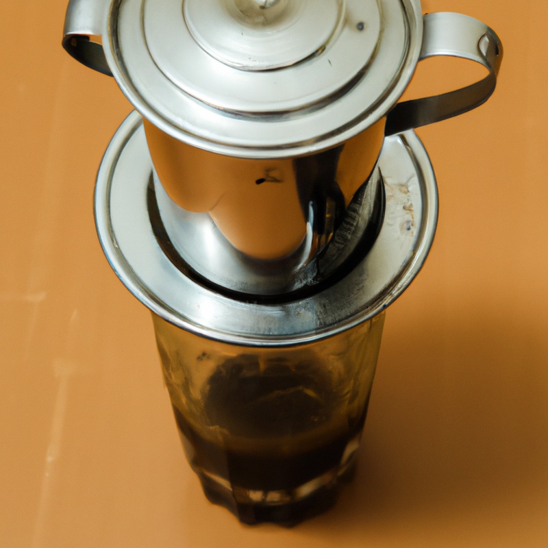 Vietnamese Iced Coffee Brewing